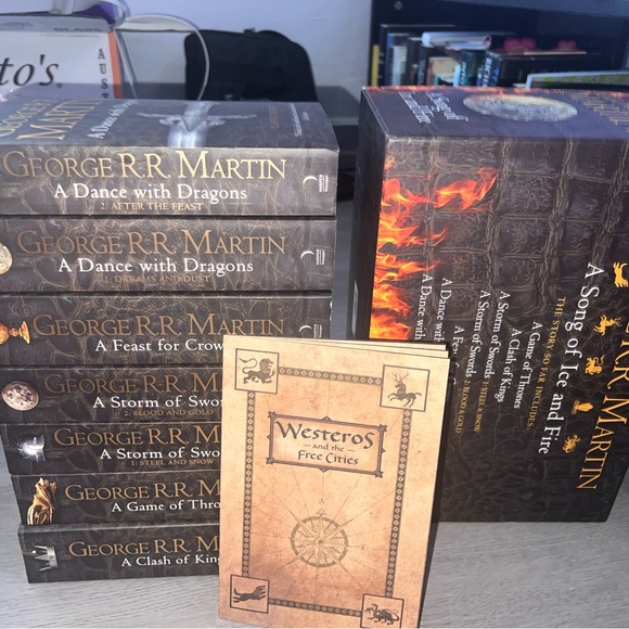 George R.r. Martin Setting Book Other | George Rr Martin Book Set With Westeros Map | Poshmark